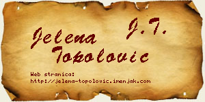 Jelena Topolović vizit kartica